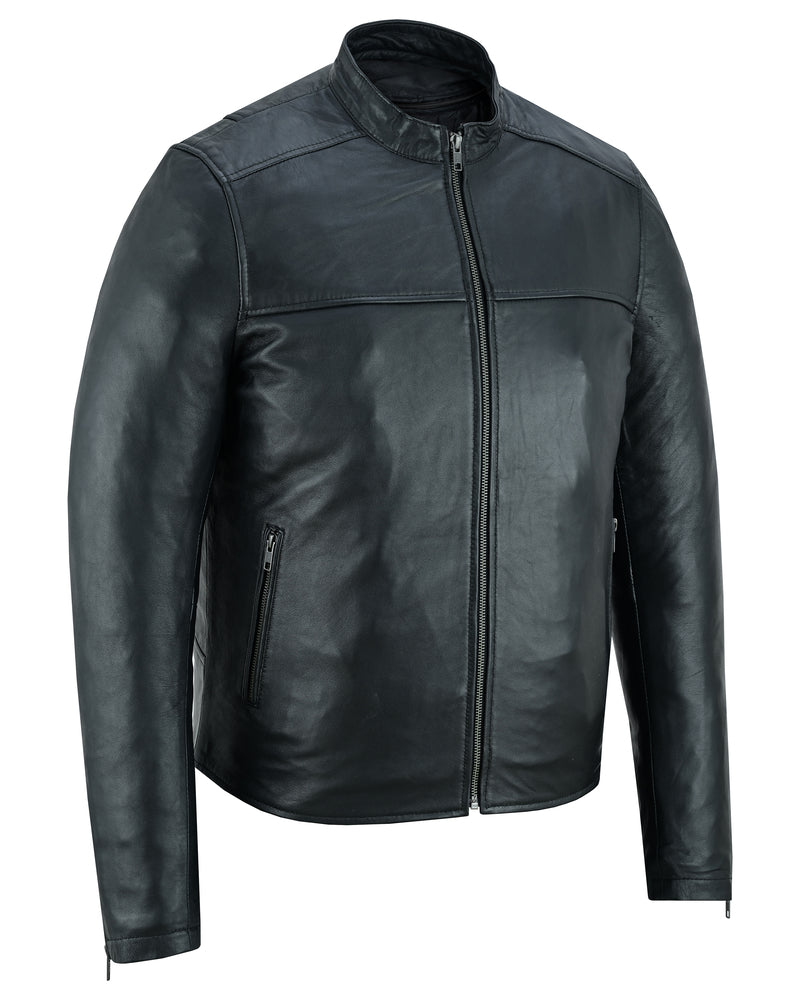 Men's Wanton Lambskin Leather Jacket - Black